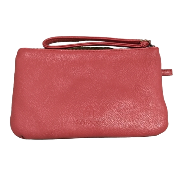 Apt. 9 Coral Double Zipper Pocket Wristlet w/ RFID Protection & Cord Charge Port - Picture 5 of 8